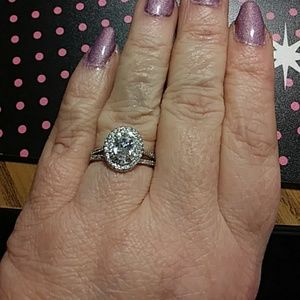 Sz 6.5 Elegant Topaz wedding set